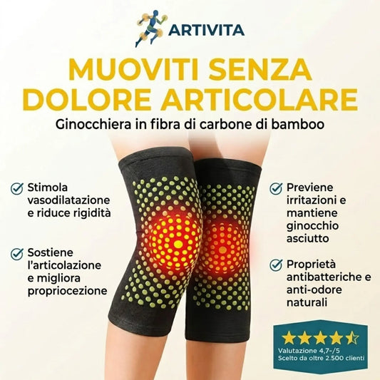Ginocchiera in fibra di carbone di bamboo ARTIVITA